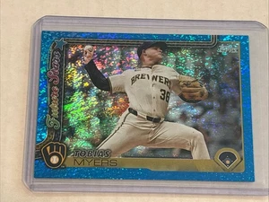 2025 Topps Series 2 Tobias Myers BLUE SANDGLITTER #d 054/150 Card 636 Brewers - Picture 1 of 3