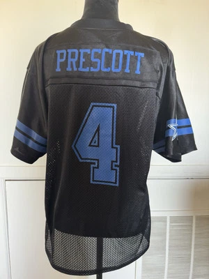 NFL Dallas Cowboys Auténtica Dak Prescott #4 Camiseta Negra Juvenil XL Foto 1 de 4