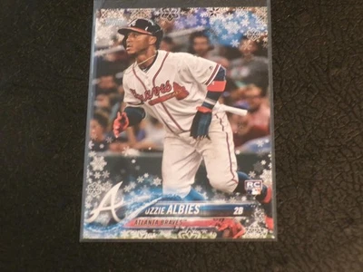 2018 Topps Holiday #HMW140 OZZIE ALBIES RC Rookie! BRAVES! - Image 1 of 2
