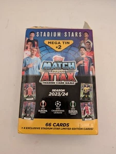 TOPPS MATCH ATTAX 2023/24 UEFA Stadium Stars Mega Tin - Trading Card Open Box - Picture 1 of 13