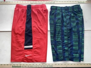2 Nike Shorts Youth Boys M Dri Fit Logo Sports Basketball shorts - Picture 1 of 18