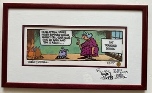 FIRMADO y numerado 32/75 - Mike Peters - Escuela de entrenamiento para gatos Grimmy Sericel - Imagen 1 de 9