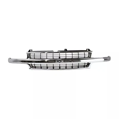 New Grille For 1999-2002 Chevrolet Suburban 1500 2000-2006 Tahoe Plastic Chrome - Image 1 of 4