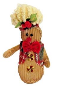 Adorno de tela de hombre de pan de jengibre (SKU# 2545) - Imagen 1 de 5