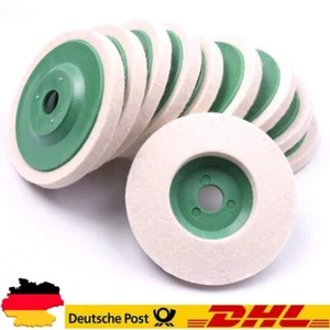 10tlg 100mm Polierscheibe Wollpolierscheibe Wolle Schwabbelscheibe Filzscheibe - Bild 1 von 12