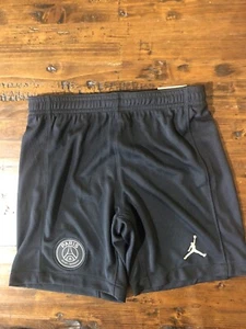 Kids Air Jordan Paris Saint Germain Soccer Shorts Black Sz Small FD2330-010 - Picture 1 of 7