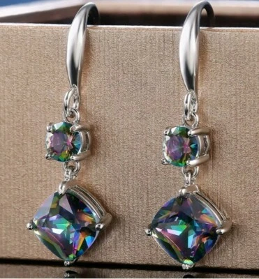 Bezaubernde Ohrringe aus Mystik Topas , 3cm , Edelstahl - Bild 1 von 2