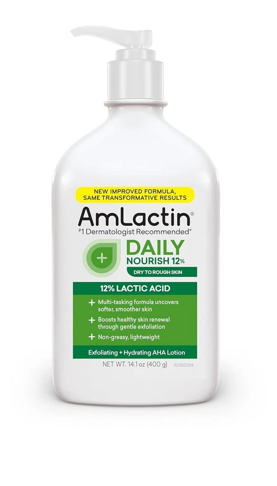 AmLactin Daily Nourish Body Lotion 12 Lactic Acid for Dry Skin Relief 14.1 oz