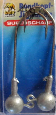 Rundkopf Jighaken Superscharf Behr Gr 2/0 bis 6/0 von 4-30g je 2 oder 3 Stück - Bild 1 von 4