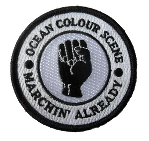*NEW* Ocean Colour Scene 'Marchin Already' iron on patch. OCS, Mod,Northern Soul - Imagen 1 de 1