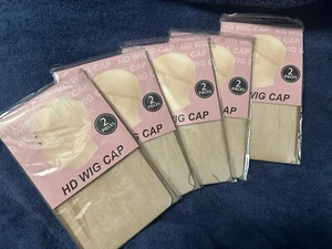 Natural HD Wig Cap Lace Front Bald Washable Reusable Hair x 10 pieces Pantyhose - Picture 1 of 7