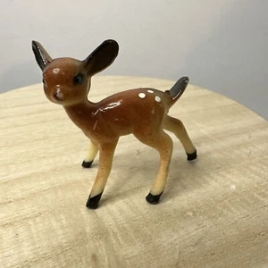 2 Vintage Kunststoff Hirsch Rehkitz Weihnachtsschmuck - Bild 1 von 3