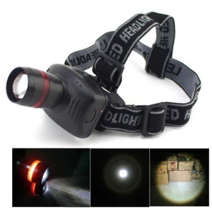 high power Zoom Mini LED Headlamp AAA Battery Head lamp Torches lights camping - Picture 1 of 8