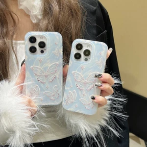 Case Cover Luxury For iPhone 15 14 13 12 11 Pro Max Shockproof Butterfly Soft - Picture 1 of 7