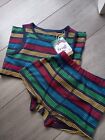 Frugi organic rainbow cotton Boys Set Of 2 Tank & trunks outfit 9-10 Years