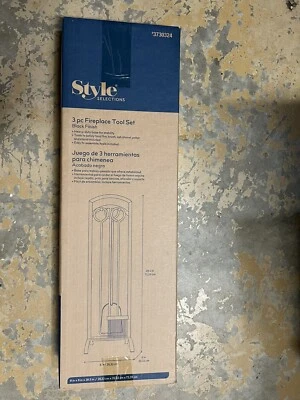 BRAND NEW Style Selection 3pc Fireplace Tool Set Model #3730324 - Image 1 of 2