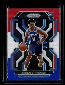 2021-22 Panini Prizm Red White Blue Prizm Jaden Springer #317 Philadelphia 76ers - Picture 1 of 2