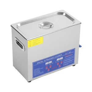 Limpiador ultrasónico digital de acero inoxidable 10L con válvula de drenaje + cesta - Imagen 1 de 12