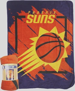 Northwest NBA Phoenix Suns Super Plush Raschel Throw Blanket New 46" x 60" - Picture 1 of 5
