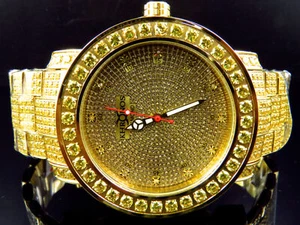 Canary Iced Bezel & Band Khronos Jojino Joe Rodeo Genuine Diamond Watch 50mm - Picture 1 of 7