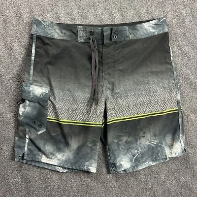Ocean Current Board Shorts Mens 38 Swim Gray Trunks Polyester Blend - Image 1 of 4