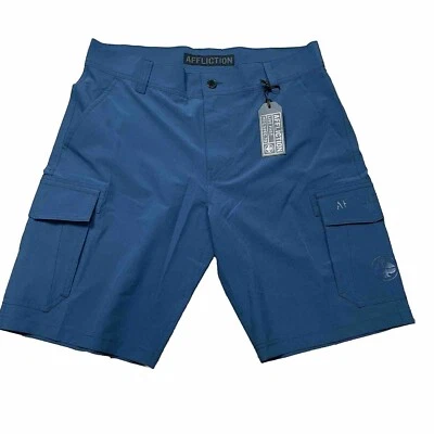 Pantalones Cortos Affliction Para Hombre Talla 33 Azul Informal Nuevo con Etiquetas Verano Aire Libre Rock 6 Bolsillos Foto 1 de 3