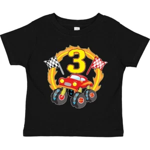 Inktastic Monster Truck 3rd Birthday Toddler T-Shirt Birthdays Third 3 Three Old - Picture 1 of 15