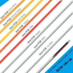 COB LED strip light Thin 3mm wide 12V 392leds/m Flexible Tape Light For Car Home - Picture 1 of 11