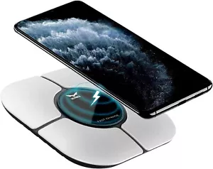 Qi Wireless Charger, 10W Portable Inductive Charging Station,Square Shape Silver - Picture 1 of 7
