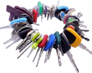 85PC Heavy Equipment Keys Master Set Case Cat Kubota Komatsu JCB JD Bobcat Volvo - Picture 1 of 5