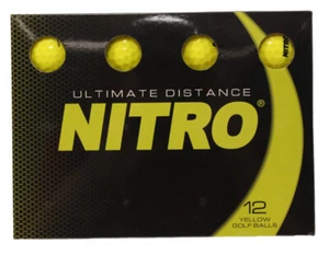 Nitro Ultimate Distance Yellow Golf Balls 12ct ~ NEW - Foto 1 di 4