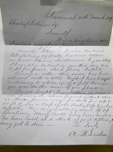 Lettre 1859 Savannah Georgia sur le commerce du coton - A. R. Gordon à Charles Dellinger - Photo 1 sur 4