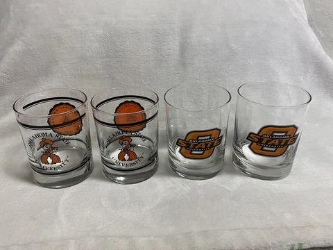 Oklahoma State University - OSU Cowboys Cocktail Glasses- Pistol Pete - 4"x3” Cover