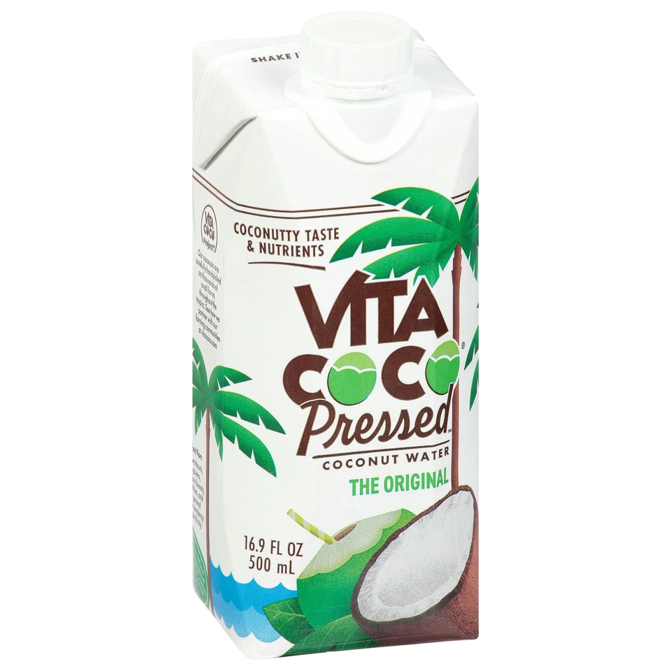 Coconut Water Pressed Case of 12 16.9 Fluid Ounce Ea. Senviapay Vita Coco Drink