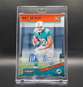 2018 Panini Playoff Football Rookie Mike Gesicki TE Autograph Miami Dolphins 🙂