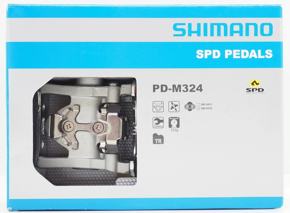 Shimano Deore PD-M324 SPD Clipless Pedal - Silver