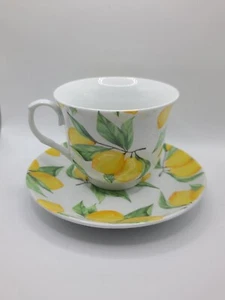 Kent Pottery Lemons Ashley Grace Tea Cup & Saucer Home Essentials NWT - Picture 1 of 8