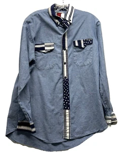 Vintage Mo Betta Blue Denim Long Sleeve Made in USA Shirt (G2) - Bild 1 von 4