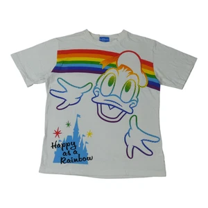 Tokyo Disney T-Shirt Unisex M weiß Donald Duck Rainbow Pride Resort Japan - Bild 1 von 6
