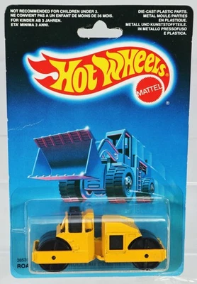 Hot Wheels Road Roller Rouleau Compresseur Foreign - 3853 NRFP 1987 Yellow 1:64 - Image 1 of 4