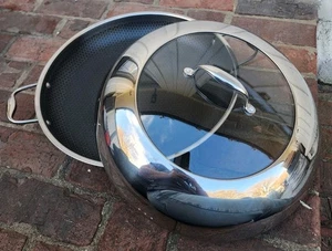 HexClad Hybrid Nonstick 14-Inch, 2 In Deep Pan Wok With Steel Lid, GREAT!! - Picture 1 of 8