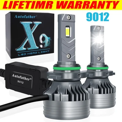 LED Headlight 2-Sided 5202 Bulbs High&Low Beam 240000LM 6000K White Lighting US Foto 1 de 4