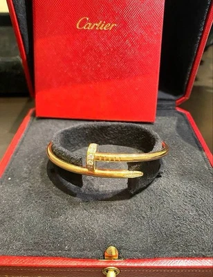 Brazalete Cartier Just Tobillo Diamantes 16 pulgadas K18 YG Oro 32,6 g Usado Foto 1 de 4