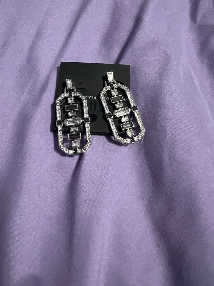 White House Black Market Art Deco Earrings NWT - Image 1 of 1