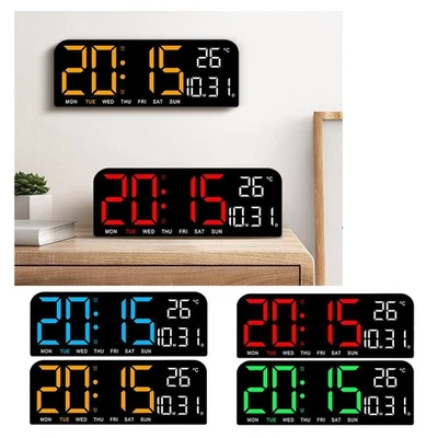 +Large Digital Screen Alarm Clock Minimalist LED Desktop Clock Creative S1I1 - Image 1 of 4