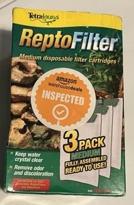 TetraFauna Cartucce Filtro Monouso ReptoFilter Confezione da 3 Medium - Nuove - Foto 1 di 1
