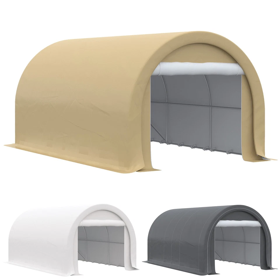 Outsunny 16' x 10' Carport Storage Tent Anti-UV PE Portable Garage