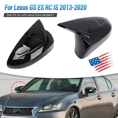 Mirror Cover Cap Replacement Gloss Black For Lexus ES300h ES350 CT200h 2013-2018 Foto 1 de 4