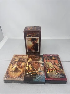 Indiana Jones Trilogy VHS 3-Tape Collectors Edition Box Set 1989 - Picture 1 of 15