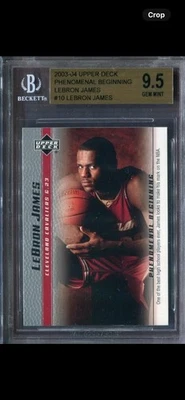 2003-04 Upper Deck #10 Lebron James Phenomenal Beginning RC BGS 9.5 GEM MT - Image 1 of 2